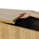 ナチュラルウッド色フラットシャンプーキャビネット【下台】の詳細