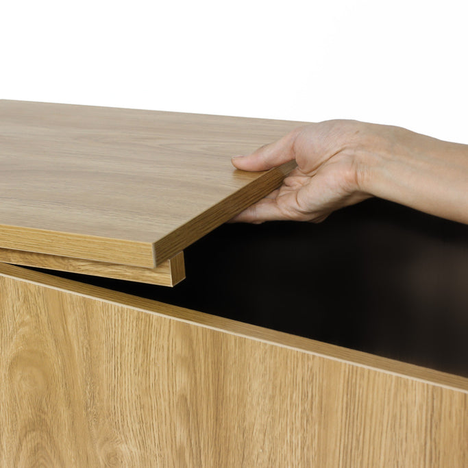 ナチュラルウッド色フラットシャンプーキャビネット【下台】の詳細