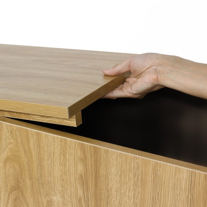 ナチュラルウッド色フラットシャンプーキャビネット【下台】の詳細