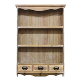 シャビーウッド色壁掛け商品棚【ウォールラック】正面