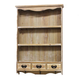 シャビーウッド色壁掛け商品棚【ウォールラック】