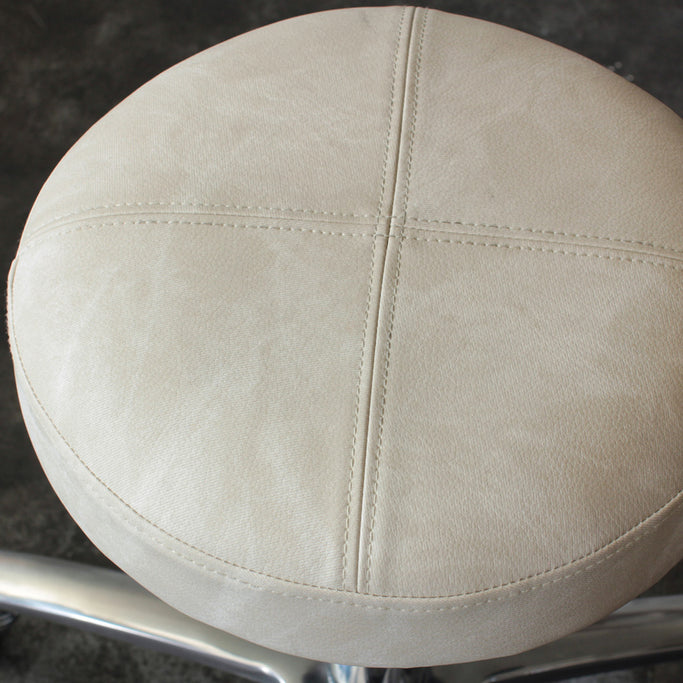 スモーキーホワイト色鋲なしのスツールの詳細