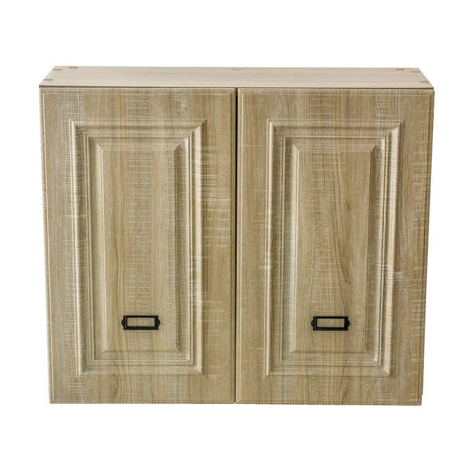 シャビーウッド色モールディングありシャンプーキャビネット【上台】