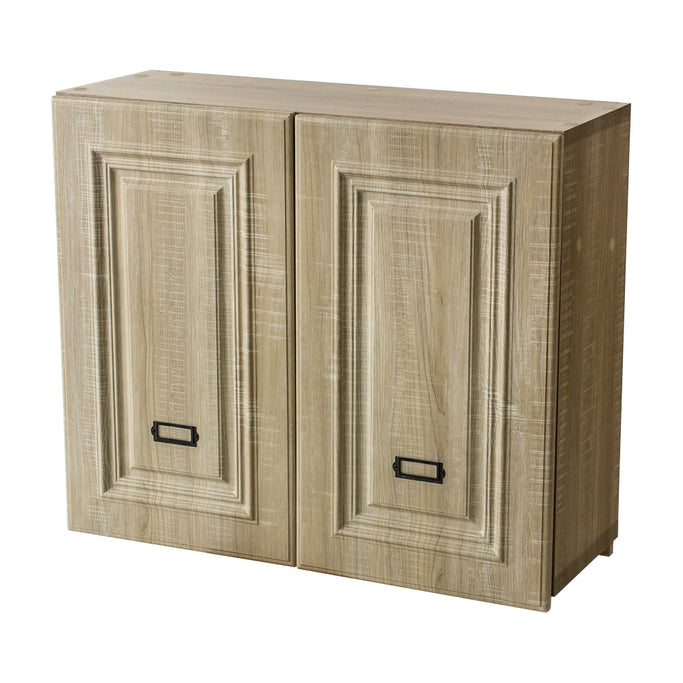 シャビーウッド色モールディングありシャンプーキャビネット【上台】