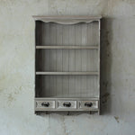 ブルーグレー色壁掛け商品棚【ウォールラック】