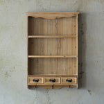 シャビーウッド色壁掛け商品棚【ウォールラック】