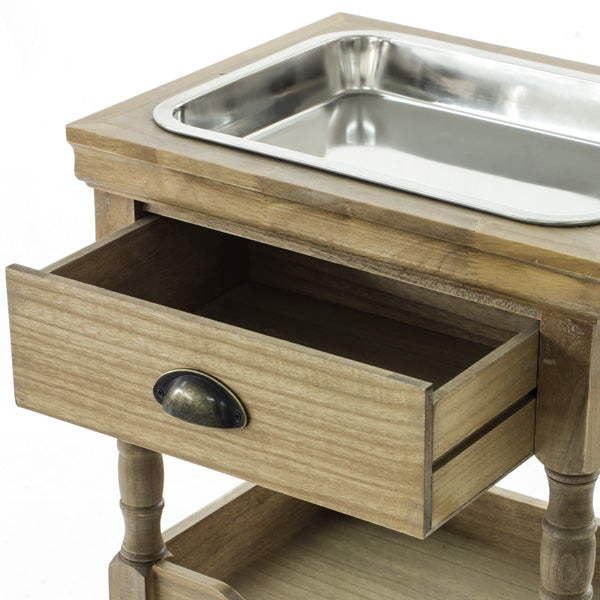 ブラウン色アンティークワゴン【ルシール】の詳細