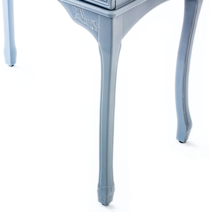 ブルーグレー色ネコ脚ネイルテーブルの詳細2