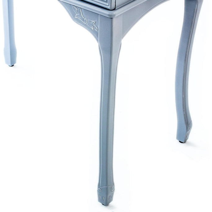 ブルーグレー色ネコ脚ネイルテーブルの詳細2