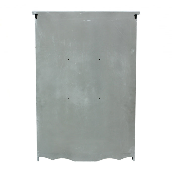 ブルーグレー色壁掛け商品棚【ウォールラック】裏面