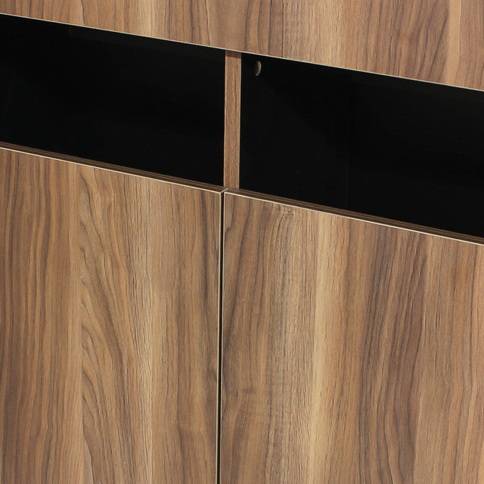 ダークブラウンウッド色のフラットシャンプーキャビネット【下台】の詳細