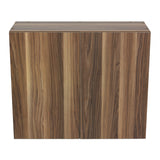 ダークブラウンウッド色のフラットシャンプーキャビネット【上台】