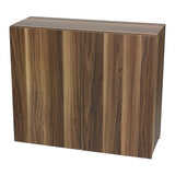 ダークブラウンウッド色のフラットシャンプーキャビネット【上台】