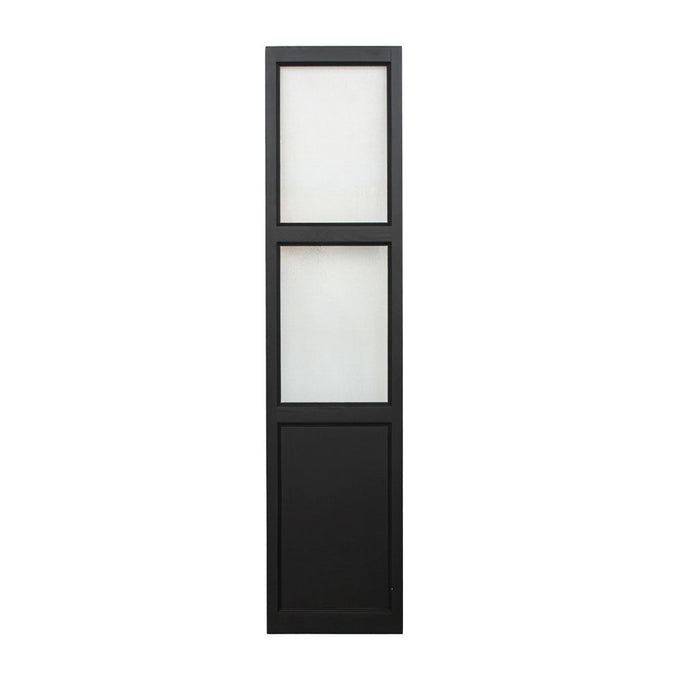 ブラック色スリムドアパーテーションの正面