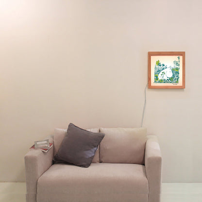 Moomin art frame lamp ムーミン アート フレームランプplants（グリーン）