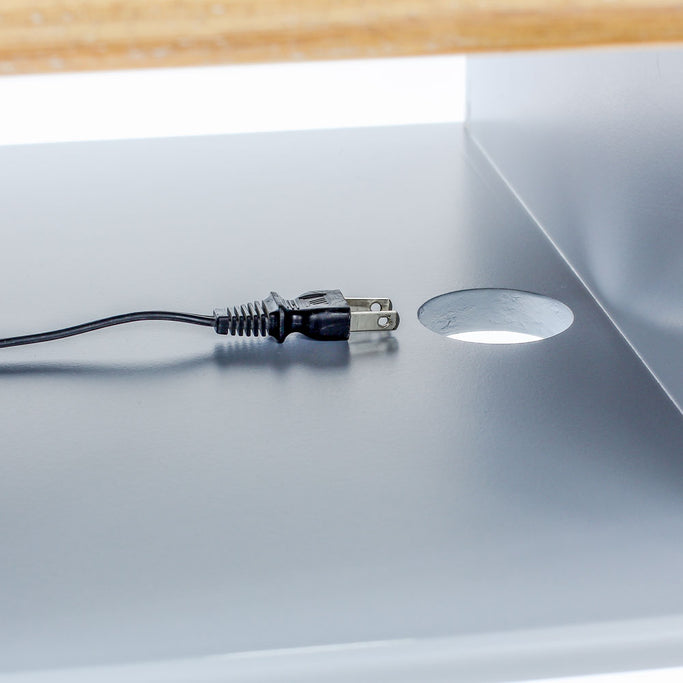 ブルーグレー色ネコ脚ネイルテーブルの詳細3