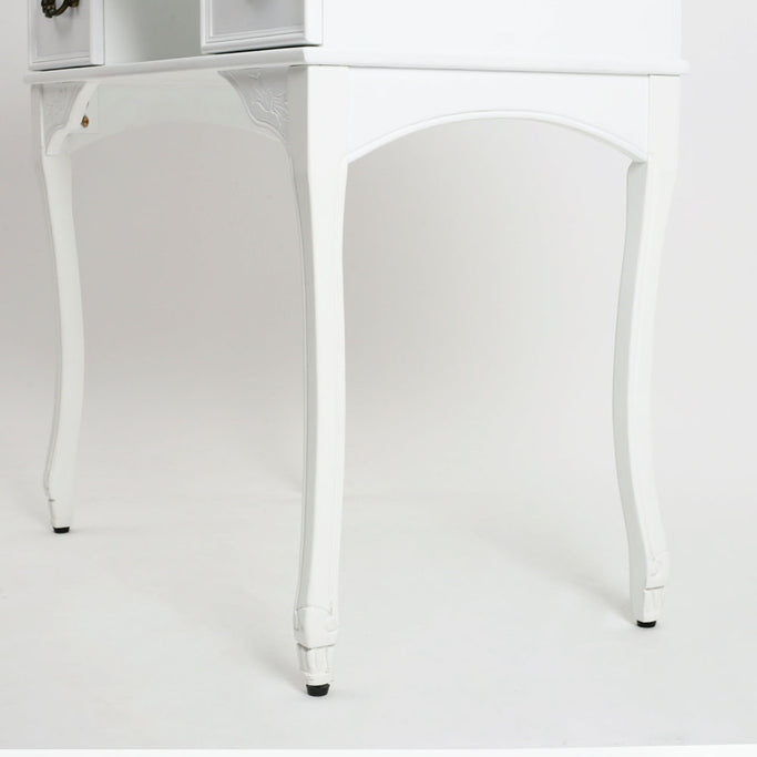 ホワイト色ネコ脚ネイルテーブルの詳細2