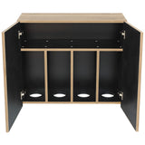 ナチュラルウッド色フラットシャンプーキャビネット【上台】