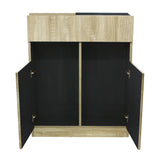 シャビーウッド色モールディングありシャンプーキャビネット【下台】