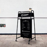 ブラック色外部用プランター看板の使用例1