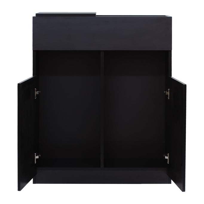 ブラック色モールディングありシャンプーキャビネット【下台】