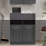 サロンにあるグレー色モールディングありシャンプーキャビネット【下台】