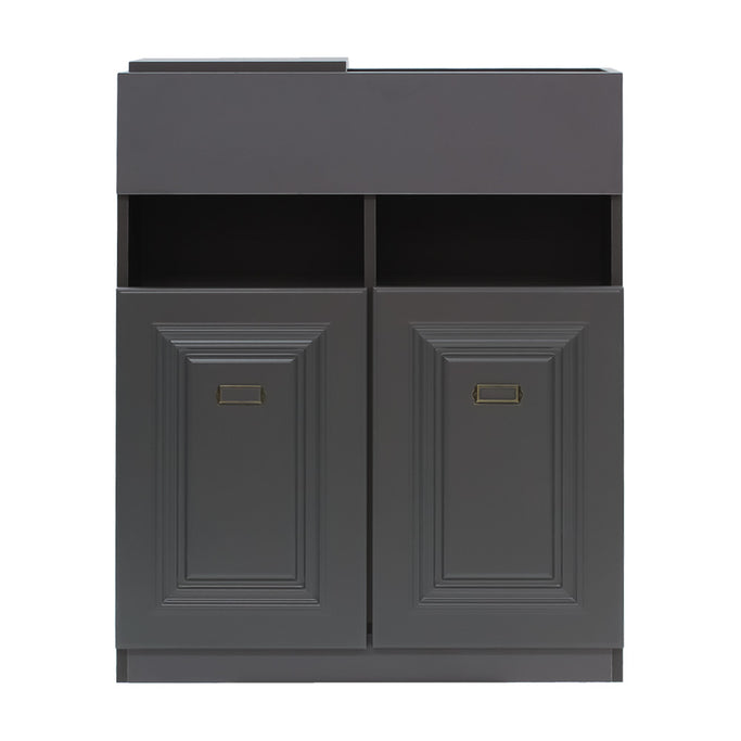 グレー色モールディングありシャンプーキャビネット【下台】