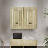 サロンにあるシャビーウッド色モールディングありシャンプーキャビネット【上台】