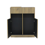 ライトブラウンウッド色のフラットシャンプーキャビネット【下台】