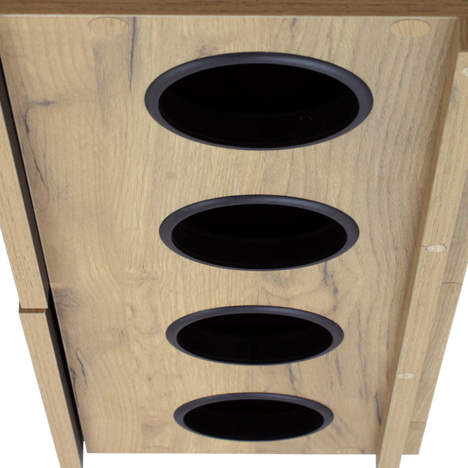 ライトブラウンウッド色のフラットシャンプーキャビネット【上台】の詳細