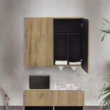 サロンにあるライトブラウンウッド色のフラットシャンプーキャビネット【上台】