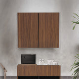 サロンにあるミディアムブラウンウッド色のフラットシャンプーキャビネット【上台】