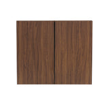 ミディアムブラウンウッド色のフラットシャンプーキャビネット【上台】