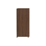 ミディアムブラウンウッド色のフラットシャンプーキャビネット【上台】