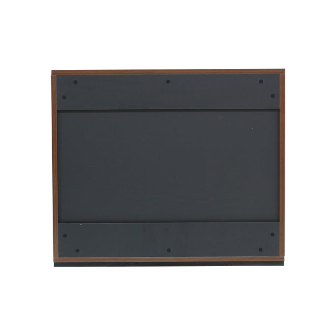 ミディアムブラウンウッド色のフラットシャンプーキャビネット【上台】