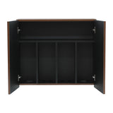 ミディアムブラウンウッド色のフラットシャンプーキャビネット【上台】