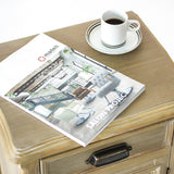 シャビーウッド色サイドテーブル使用例