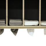 シャビーウッド色モールディングありシャンプーキャビネット【上台】の詳細