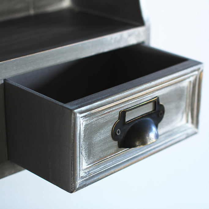 ブルーグレー色壁掛け商品棚【ウォールラック】の詳細6