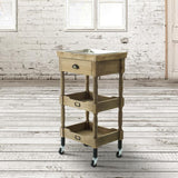 部屋にあるブラウン色アンティークワゴン【ルシール】